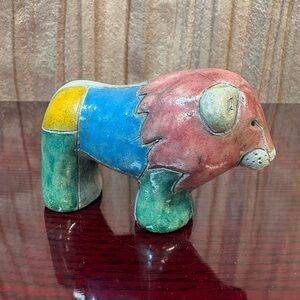 South African Fenix Raku pottery lion